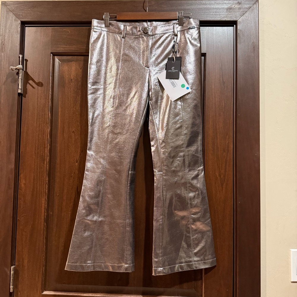 CRISTINAEFFE Silver Metallic Women's size 8 pants‎